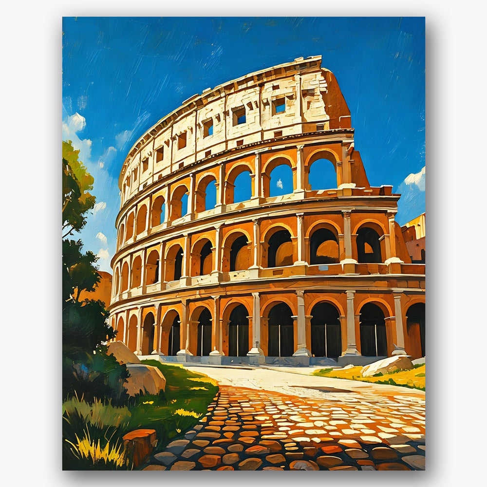 Majestic Colosseum Paint by Numbers Kit UdoPaints