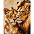 Majestic Pair Paint by Numbers Kit design preview showing the full artwork layout before painting