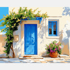 Maritime Doorway Paint by Numbers Kit design preview showing the full artwork layout before painting