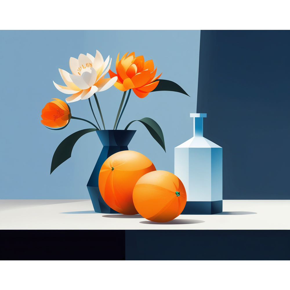 Minimalist Elegance Paint by Numbers Kit design preview showing the full artwork layout before painting