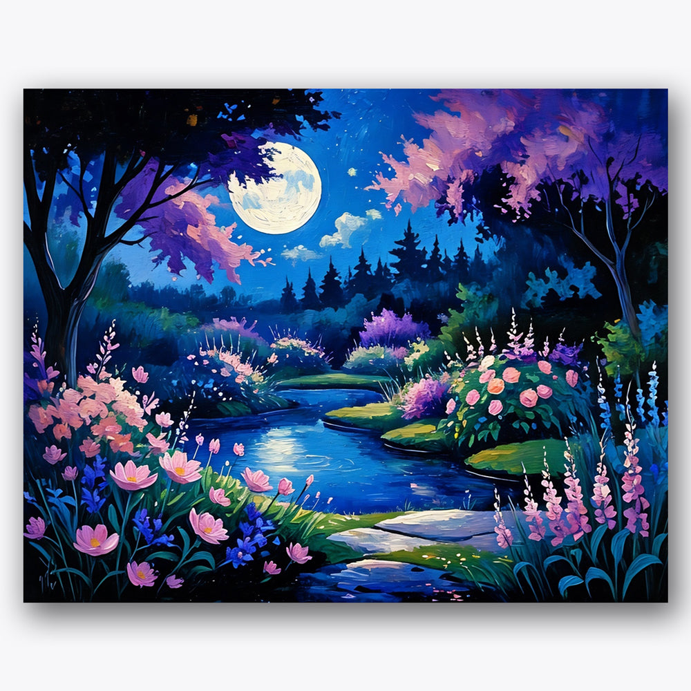 Moonlit Garden Paint by Numbers Kit UdoPaints