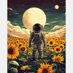 Moonlit Sunflowers Paint by Numbers Kit design preview showing the full artwork layout before painting