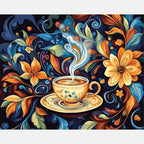 Morning Delight Paint by Numbers Kit design preview showing the full artwork layout before painting
