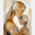 Mother's Love Paint by Numbers Kit design preview showing the full artwork layout before painting