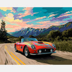 Mountain Escape Paint by Numbers Kit design preview showing the full artwork layout before painting