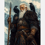 Mountain Father Paint by Numbers Kit design preview showing the full artwork layout before painting