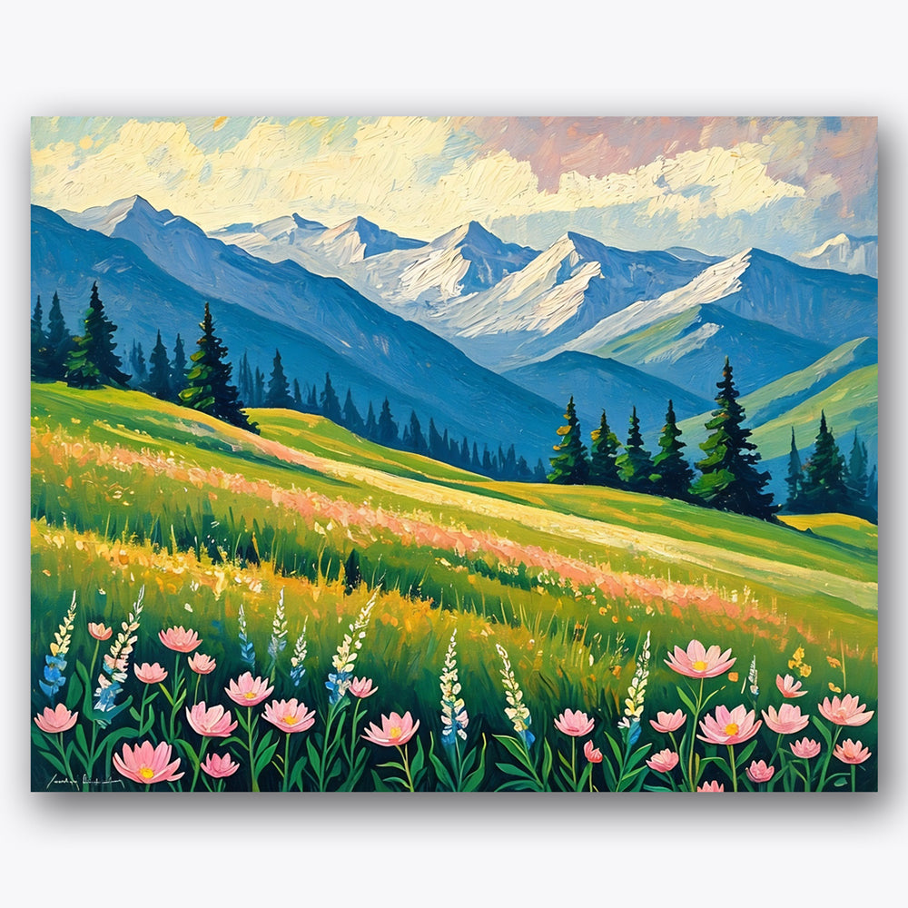 Mountain Tranquility Paint by Numbers Kit UdoPaints