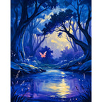 Mystic Woodland Paint by Numbers Kit design preview showing the full artwork layout before painting