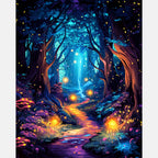 Mystical Forest Trail Paint by Numbers Kit design preview showing the full artwork layout before painting
