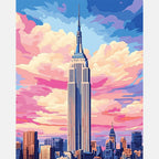 NYC Colors Paint by Numbers Kit design preview showing the full artwork layout before painting