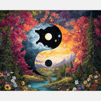 Nature Symphony Paint by Numbers Kit design preview showing the full artwork layout before painting