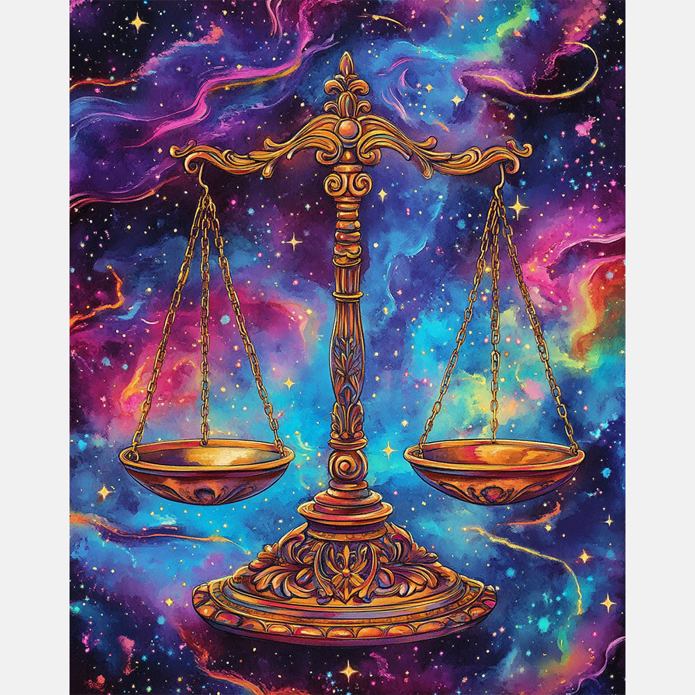 Nebula Scales Paint by Numbers Kit design preview showing the full artwork layout before painting