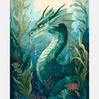 Ocean Defender Paint by Numbers Kit design preview showing the full artwork layout before painting