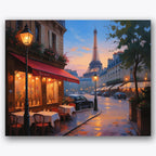 Parisian Street Sunset Paint by Numbers Kit UdoPaints