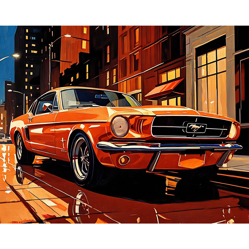 Parisian Streetscape Paint by Numbers Kit design preview showing the full artwork layout before painting