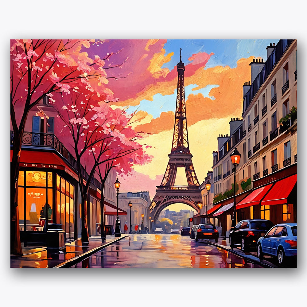 Parisian Streetscape Paint by Numbers Kit UdoPaints