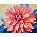 Pastel Blossom Paint by Numbers Kit design preview showing the full artwork layout before painting