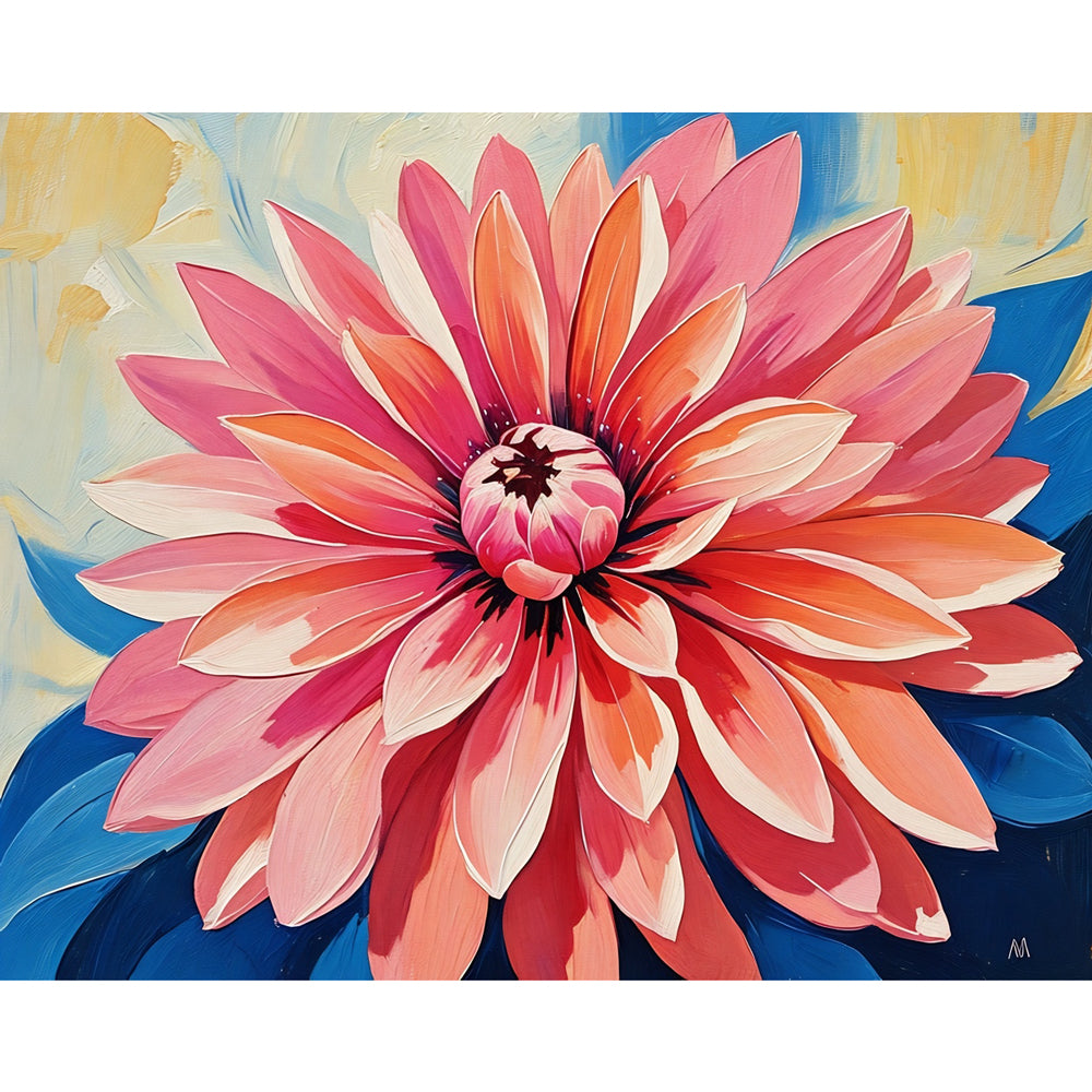 Pastel Blossom Paint by Numbers Kit design preview showing the full artwork layout before painting