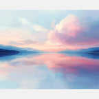 Pastel Lakeview Paint by Numbers Kit design preview showing the full artwork layout before painting