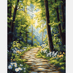Pathway Through Paint by Numbers Kit design preview showing the full artwork layout before painting
