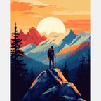 Peak Moments Paint by Numbers Kit design preview showing the full artwork layout before painting
