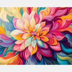 Petal Swirl Paint by Numbers Kit design preview showing the full artwork layout before painting