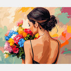 Petal Whisper Paint by Numbers Kit design preview showing the full artwork layout before painting