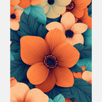 Petals And Leaves Paint by Numbers Kit design preview showing the full artwork layout before painting