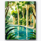 Poolside Oasis Paint by Numbers Kit UdoPaints