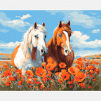 Poppy Partners Paint by Numbers Kit design preview showing the full artwork layout before painting