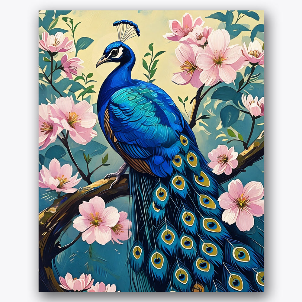 Graceful Peacock Paint by Numbers Kit UdoPaints