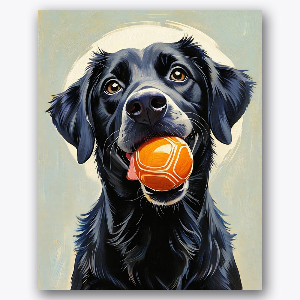 Playful Dog Paint by Numbers Kit UdoPaints