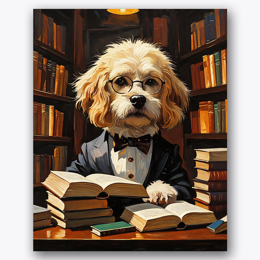 Scholar Pup Paint by Numbers Kit UdoPaints