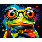 Quirky Frog Paint by Numbers Kit design preview showing the full artwork layout before painting