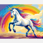 Radiant Unicorn Paint by Numbers Kit design preview showing the full artwork layout before painting