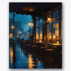 Rainy Urban Night Paint by Numbers Kit UdoPaints