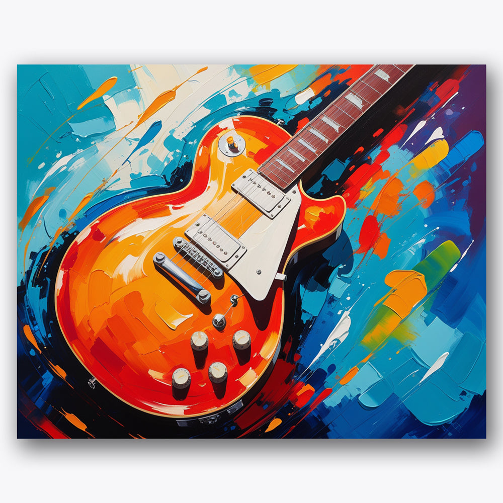 Resting Electric Guitar Paint by Numbers Kit UdoPaints