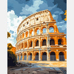 Rome's Icon Paint by Numbers Kit design preview showing the full artwork layout before painting