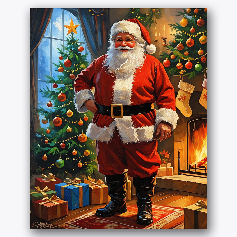 Santa's Celebration Paint by Numbers Kit UdoPaints