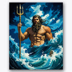 Sea God Fury Paint by Numbers Kit UdoPaints