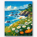 Seaside Blossoms Paint by Numbers Kit UdoPaints