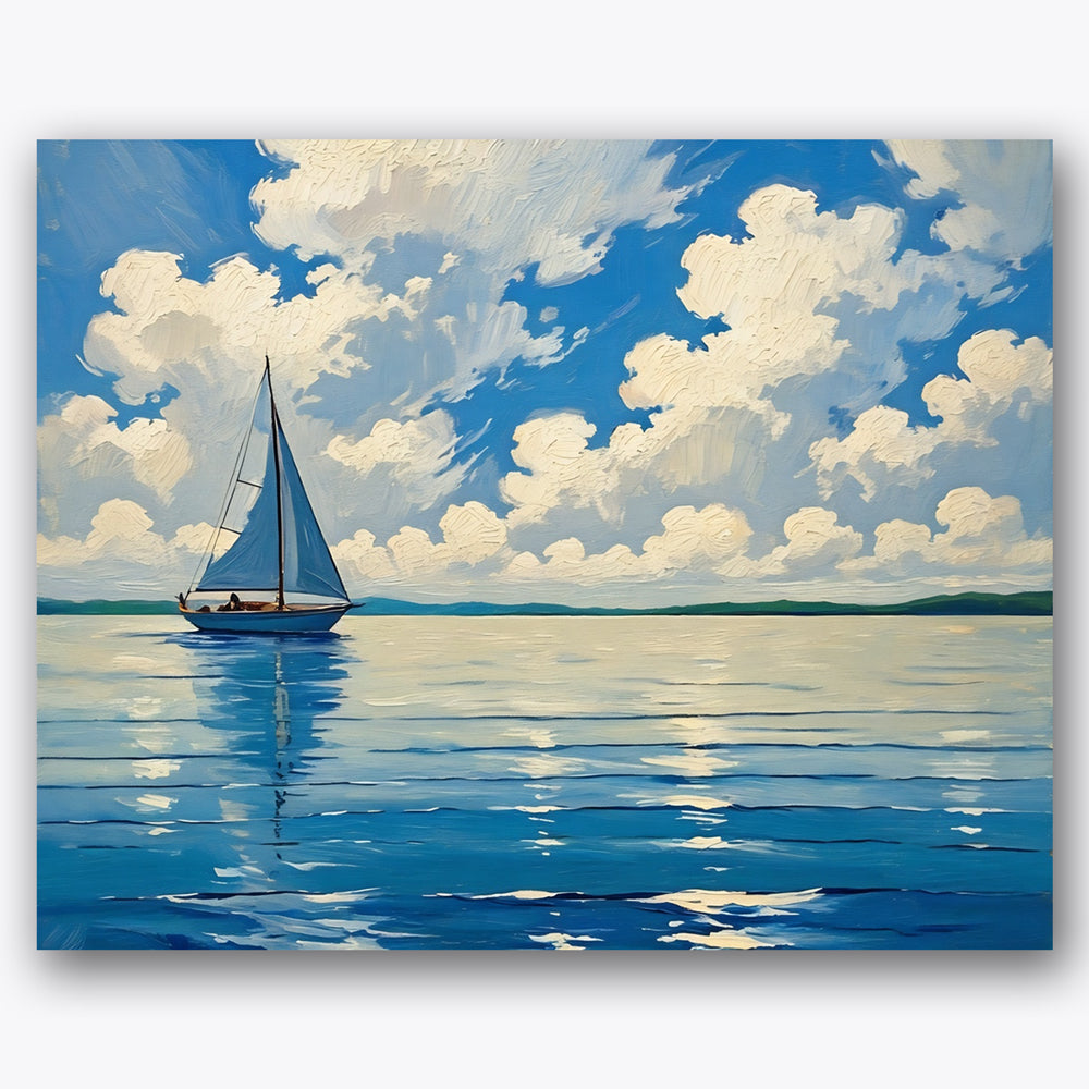 Serene Sailboat Paint by Numbers Kit UdoPaints