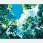 Skyward Canopy Paint by Numbers Kit design preview showing the full artwork layout before painting