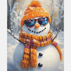 Snow Smile Paint by Numbers Kit design preview showing the full artwork layout before painting