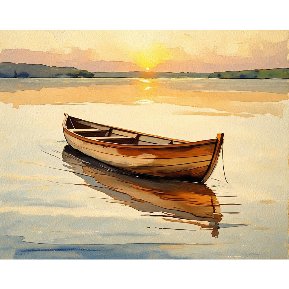 Solitary Drift Paint Paint by Numbers Kit design preview showing the full artwork layout before painting