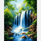 Somewhere in the Forest Paint by Numbers Kit design preview showing the full artwork layout before painting