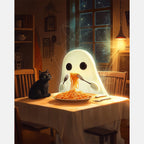 Spagetti Ghost Paint by Numbers Kit design preview showing the full artwork layout before painting