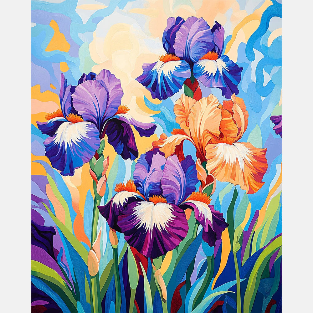 Spring Symphony Paint by Numbers Kit design preview showing the full artwork layout before painting