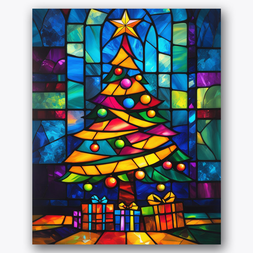 Stained-Glass Tree Paint by Numbers Kit UdoPaints