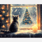 Starry Window Paint by Numbers Kit design preview showing the full artwork layout before painting
